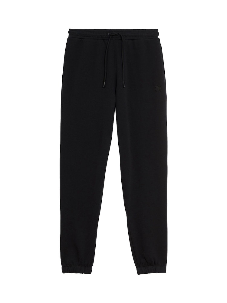 Lyle & Scott Black 100% Cotton Superfine Slim Sweatpants - Image 5 of 5