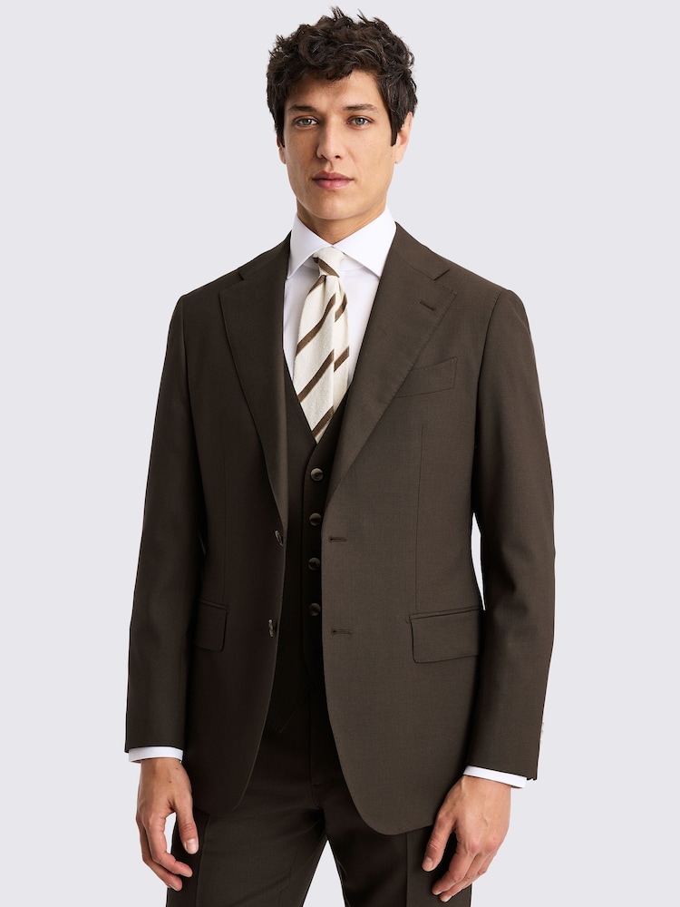 MOSS Brown Italian Tailored Fit Jacket - Image 1 of 5 MOSS Brown Italian Tailored Fit Jacket - Image 1 of 5