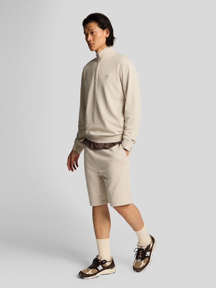 Lyle & Scott Cream Superfine Sweatshorts - Image 2 of 5