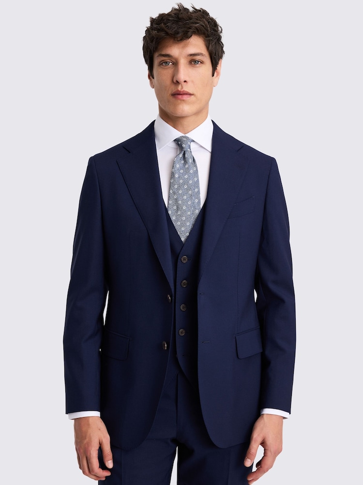 MOSS Blue Italian Tailored Fit Bright Jacket - Image 1 of 5