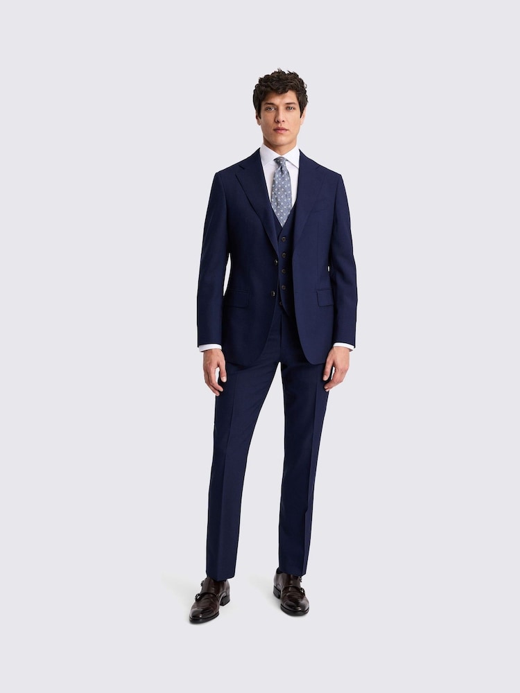 MOSS Blue Italian Tailored Fit Bright Jacket - Image 2 of 5