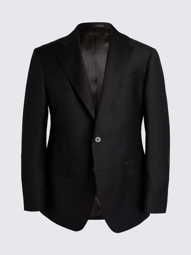 MOSS Black Italian Tailored Fit Twill Jacket - Image 5 of 5