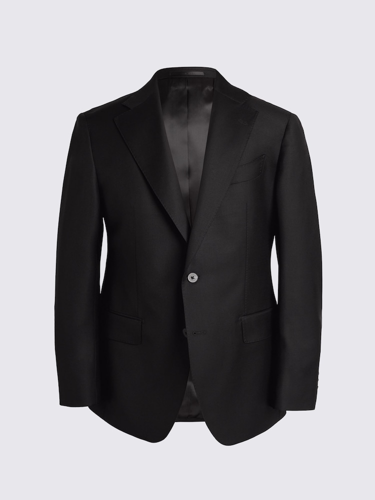 črna - MOSS moška obleka iz italijanskega kroja iz kepra - Slika 7 iz 7