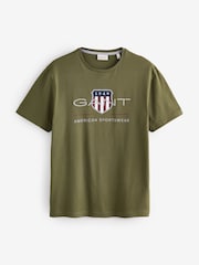 GANT Green Archive Shield 100% Cotton T-Shirt - Image 1 of 1