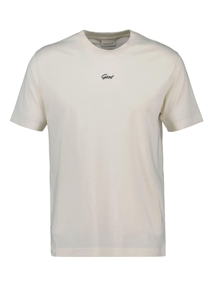 GANT Cream Graphic 100% Cotton T-Shirt - Image 1 of 3 GANT Cream Graphic 100% Cotton T-Shirt - Image 1 of 3