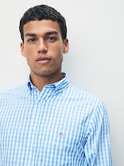 Azul - GANT Gingham Pattern Poplin Shirt - Imagen 3 de 6