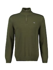 GANT Green Casual 100% Cotton Half-Zip Sweater - Image 1 of 2