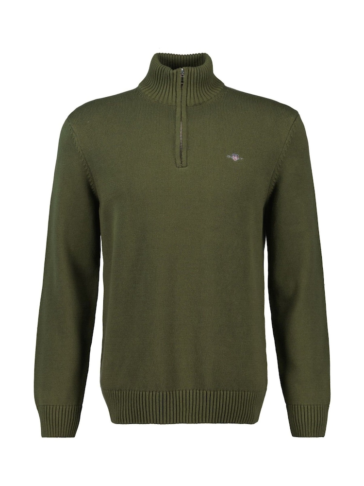 GANT Green Casual 100% Cotton Half-Zip Sweater - Image 1 of 2