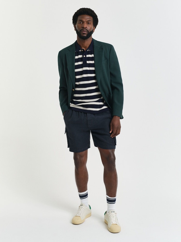 Синий - GANT Striped Polo Shirt - Image 2 of 4