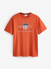 GANT Orange Archive Shield 100% Cotton T-Shirt - Image 4 of 5