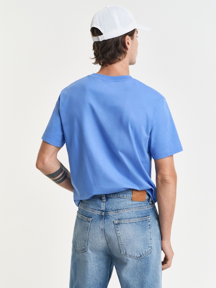 GANT Blue 100% Cotton Graphic T-Shirt - Image 2 of 4