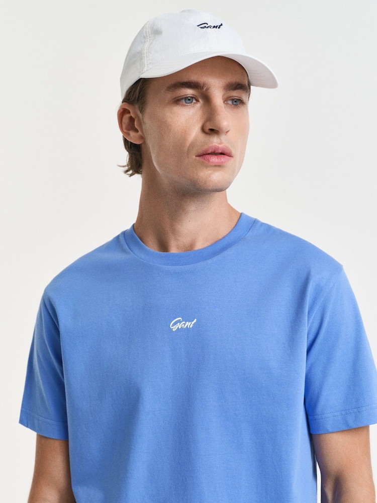 GANT Blue 100% Cotton Graphic T-Shirt - Image 4 of 4