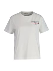 Blanco - Camiseta con gráfico de algodón 100 % de corte estándar de GANT - Imagen 4 de 5