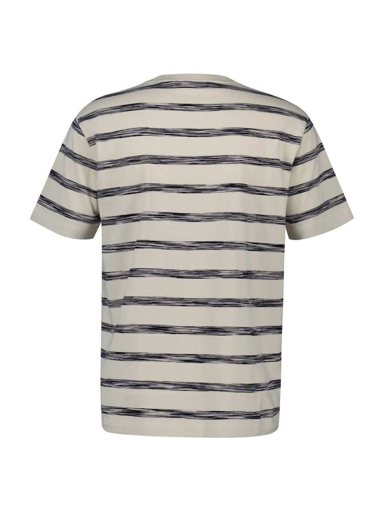 GANT Cream 100% Cotton Striped T-Shirt - Image 2 of 2 GANT Cream 100% Cotton Striped T-Shirt - Image 2 of 2