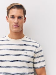 GANT Cream 100% Cotton Striped T-Shirt - Image 3 of 5