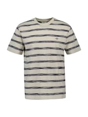 GANT Cream 100% Cotton Striped T-Shirt - Image 4 of 5