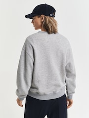 GANT Grey 100% Cotton Graphic Crew Neck Sweatshirt - Image 2 of 5