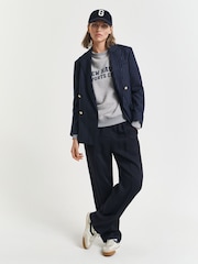 GANT Grey 100% Cotton Graphic Crew Neck Sweatshirt - Image 4 of 5