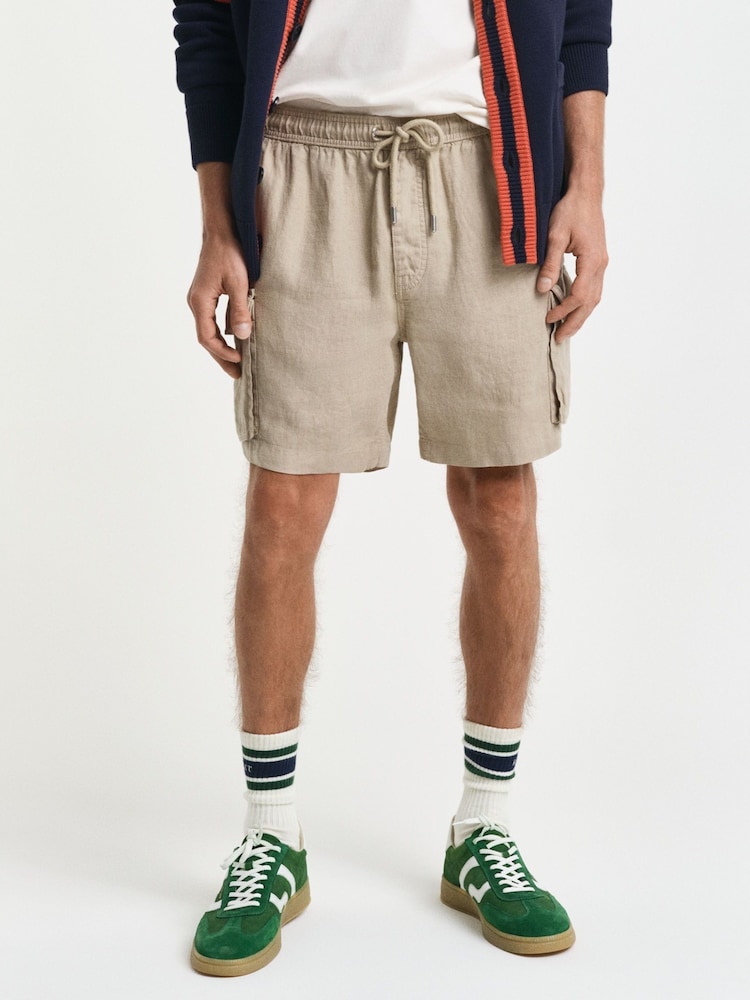 Gant 100% льняные шорты карго с поясом на завязке - Изображение 1 из 5