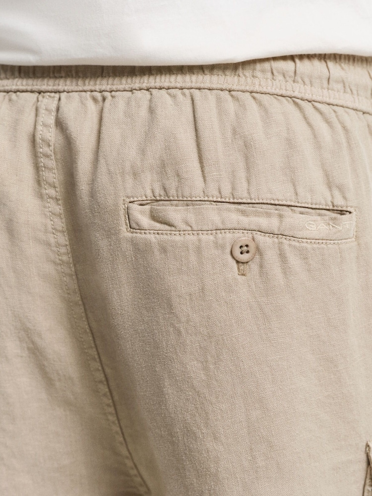 Gant 100% льняные шорты карго с поясом на завязке - Изображение 5 из 5