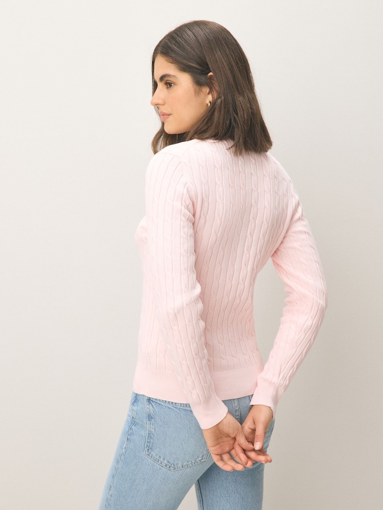 Rosa - Cárdigan de ochos en algodón de GANT - Imagen 2 de 5 Rosa - Cárdigan de ochos en algodón de GANT - Imagen 2 de 5