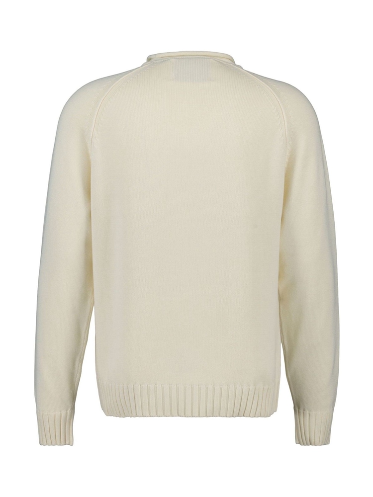 GANT Cream 100% Cotton Knitted G Crew Neck Jumper - Image 2 of 2