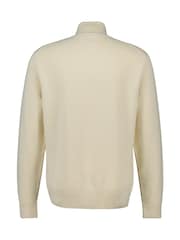 GANT Cream Textured 100% Cotton Half Zip Jumper - Image 2 of 2