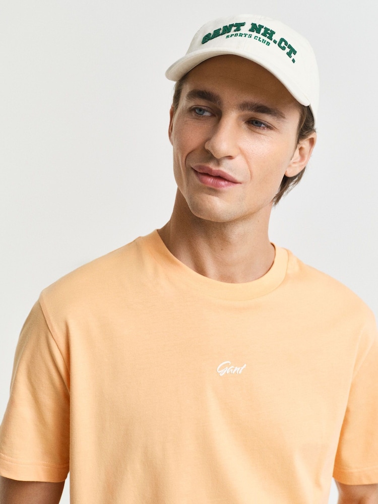 GANT Orange 100% Cotton Graphic T-Shirt - Image 4 of 4 GANT Orange 100% Cotton Graphic T-Shirt - Image 4 of 4