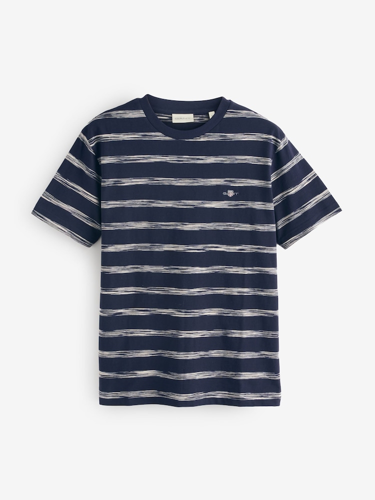 GANT Blue 100% Cotton Striped T-Shirt - Image 1 of 3