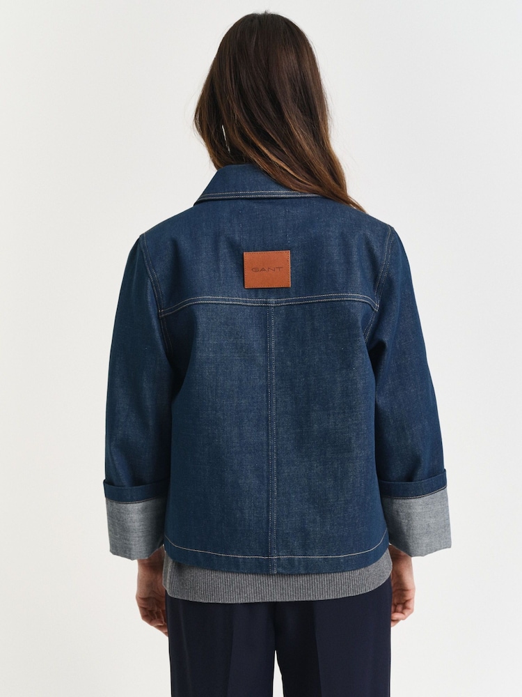 GANT Blue 100% Cotton Denim Jacket - Image 2 of 7 GANT Blue 100% Cotton Denim Jacket - Image 2 of 7