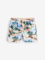 GANT Blue 100% Cotton Printed Drawstring Shorts - Image 4 of 6