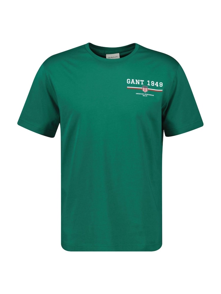 GANT Green 100% Cotton Graphic Print T-Shirt - Image 1 of 2 GANT Green 100% Cotton Graphic Print T-Shirt - Image 1 of 2