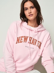 GANT Pink 100% Cotton Graphic Hoodie - Image 3 of 5