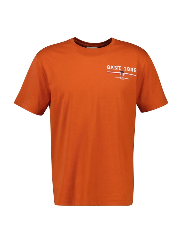 GANT Orange 100% Cotton Graphic Print T-Shirt - Image 1 of 2