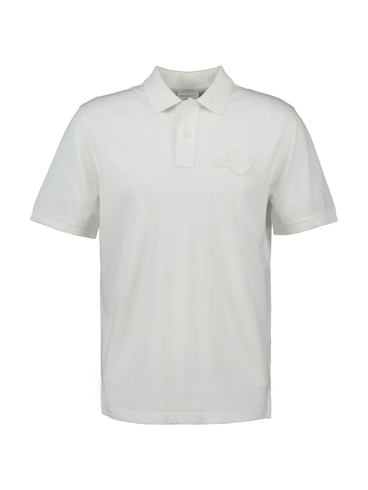 GANT Cream 100% Cotton Tonal Shield Polo Shirt - Image 2 of 3