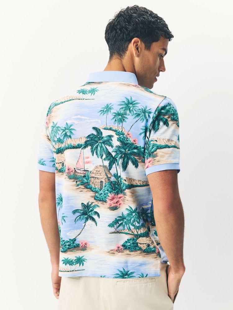 GANT Resort Holiday Print Polo Shirt - Slika 2 iz 5