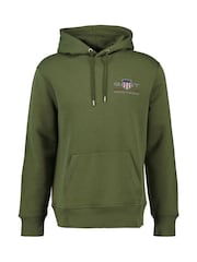 GANT Green Medium Archive Shield Hoodie - Image 1 of 2