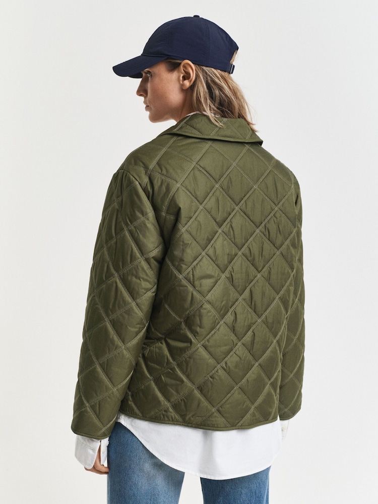 GANT Green Quilted Jacket - Image 2 of 5 GANT Green Quilted Jacket - Image 2 of 5