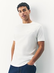 GANT Cream 100% Cotton Tonal Shield T-Shirt - Image 1 of 2