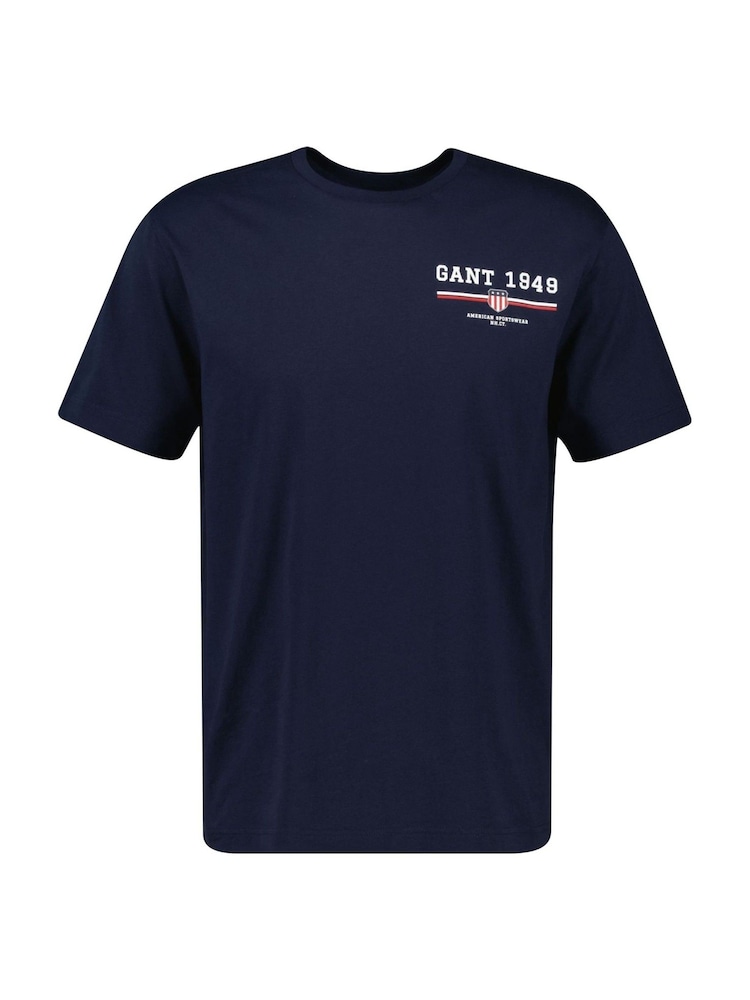 GANT Blue 100% Cotton Graphic Print T-Shirt - Image 1 of 2