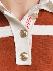GANT Long Sleeve Striped Knit Polo Shirt - Imagen 5 de 5