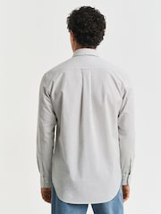 GANT Green Regular Fit 100% Cotton Classic Poplin Check Shirt - Image 2 of 7