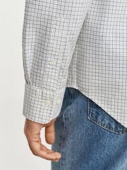 GANT Green Regular Fit 100% Cotton Classic Poplin Check Shirt - Image 6 of 7
