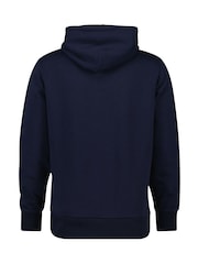 GANT Blue 100% Cotton Tonal Shield Hoodie - Image 2 of 2