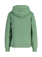 GANT Green Regular Fit Tonal Shield Hoodie - Image 2 of 2