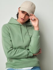 GANT Green Regular Fit Tonal Shield Hoodie - Image 3 of 5