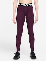 Nike Bordeaux Burgundy Dri-FIT High Waisted Pro Leggings - Image 1 of 3