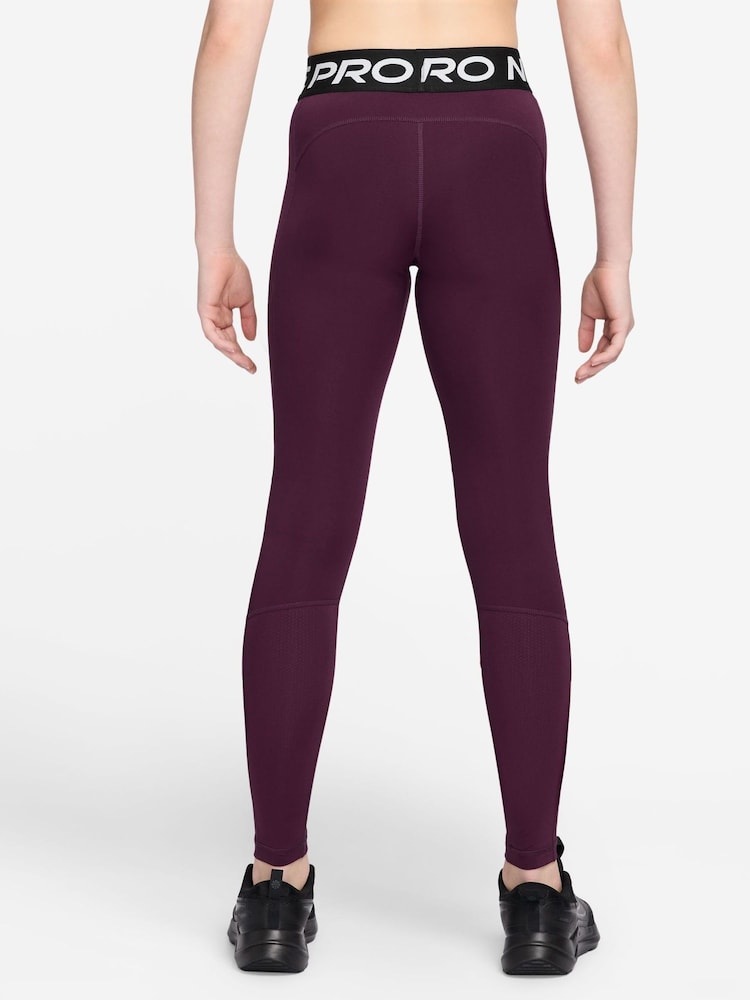 Nike Bordeaux Burgundy Dri-FIT High Waisted Pro Leggings - Image 2 of 3