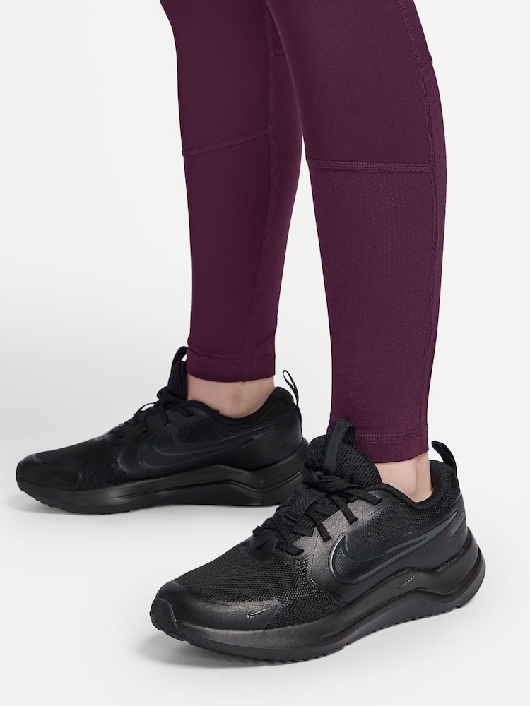 Nike Bordeaux Burgundy Dri-FIT High Waisted Pro Leggings - Image 3 of 3 Nike Bordeaux Burgundy Dri-FIT High Waisted Pro Leggings - Image 3 of 3