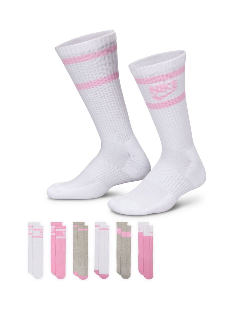 Nike Multi color Kids Cushioned Crew Socks 6 Pack - Image 1 of 4